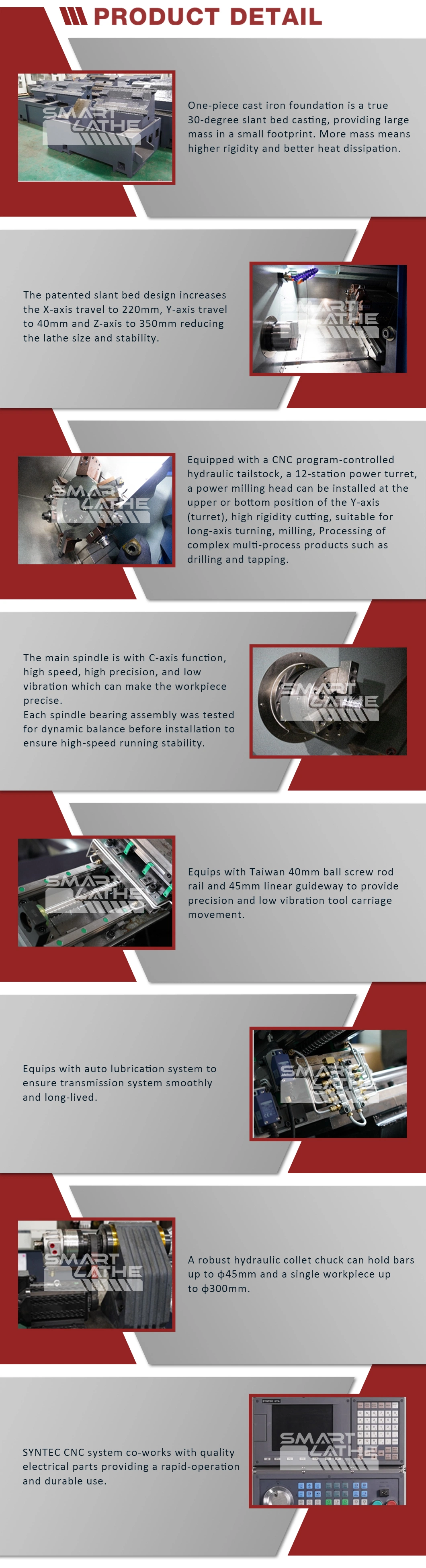 St-52yt Smartlathe Box Way Y Axis Polygon Turning CNC Turning Center