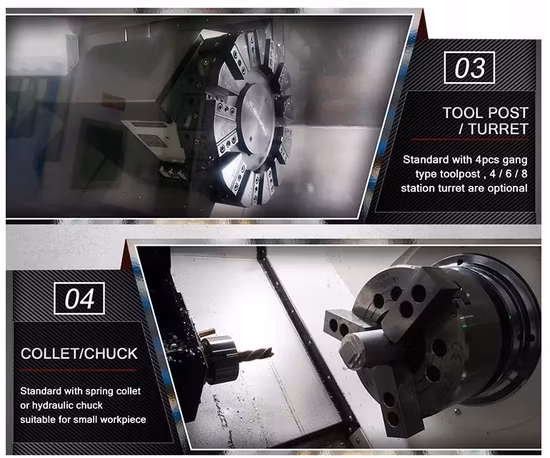 Hochpräzise CNC-Metalldrehmaschine mit Schrägbett Tck6340 CNC-Drehzentrum